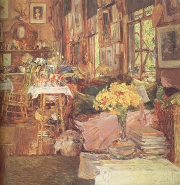 Childe Hassam The Room of Flowers (nn03) oil painting image